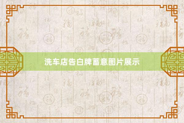 洗车店告白牌蓄意图片展示